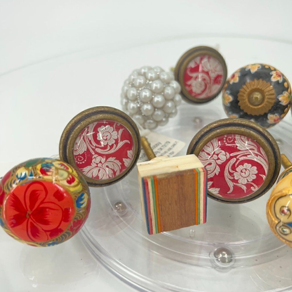 Lot of 10 Hobby Lobby furniture knobs MCM Shabby Chic Farm House Anthropologie - Picture 5 of 9
